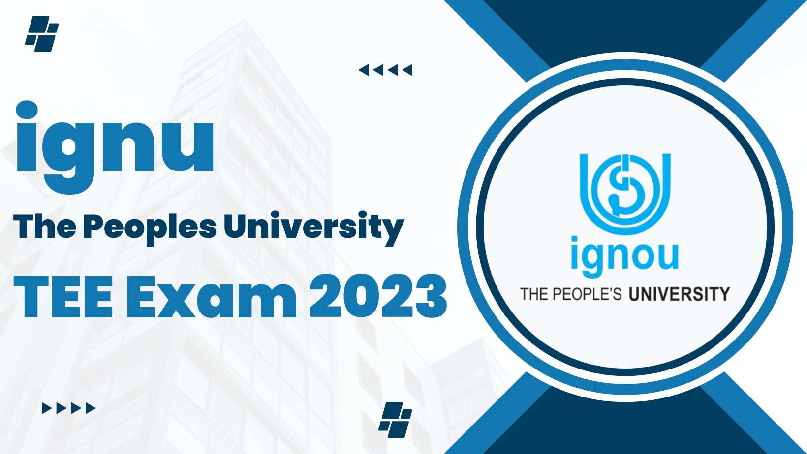 IGNOU TEE Exam 2023 Schedule जारी